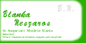 blanka meszaros business card