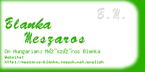 blanka meszaros business card